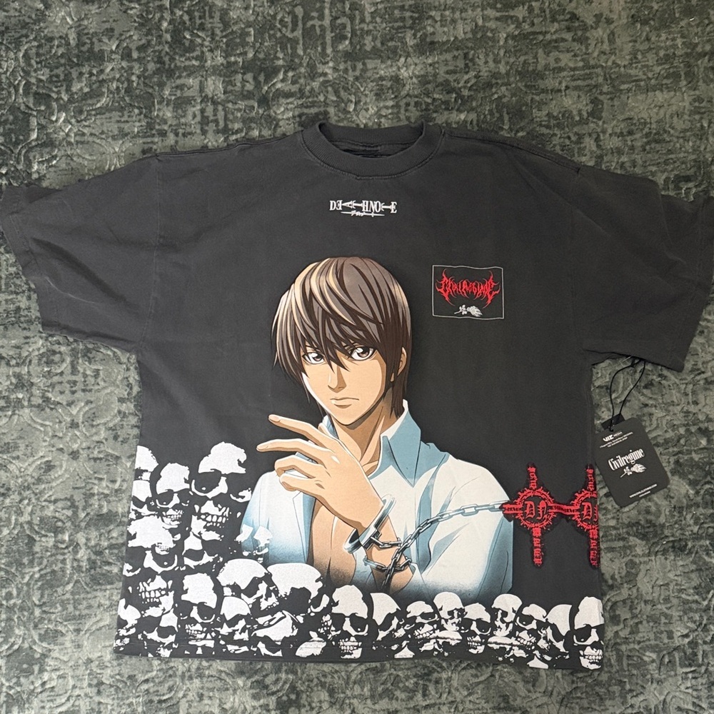 Civil Regime x Death Note Light Yagami Graphic Oversized T-Shirt NEW